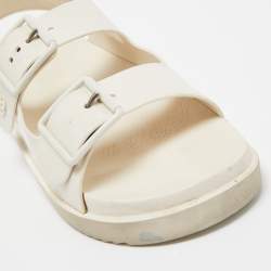 Gucci Cream Rubber Mini Double G Dad Sandals Size 39