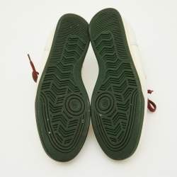 Pre Owned Gucci White Leather and Nylon 1984 Low Top Sneakers Size 37