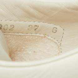 Pre Owned Gucci White Leather and Nylon 1984 Low Top Sneakers Size 37