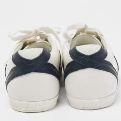 Gucci White Leather  Web Ace Low Top Sneakers Size 37.5
