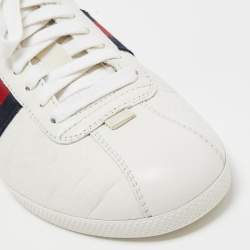 Gucci White Leather  Web Ace Low Top Sneakers Size 37.5
