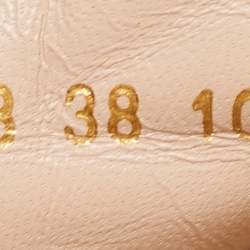 مملوكة مسبقًا Gucci Beige Dusty Pink Charlotte GG Espadrille Flats Size 38