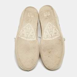Gucci Cream Leather Ace Low Top Sneakers Size 38