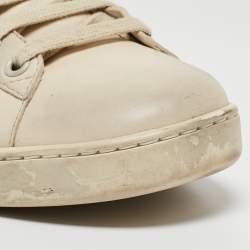 Gucci Cream Leather Ace Low Top Sneakers Size 38