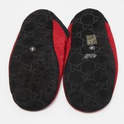 مملوكة مسبقًا حذاء فلات غوتشي قماش وكانفاس غوتشيسيما أحمر/أسود مقاس 36