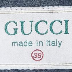 Gucci Multicolor Fabric and GG Supreme Canvas Rhyton Sneakers Size 38