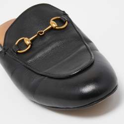 Gucci Black Leather Princetown Mules Size 36  