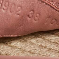Gucci Pink GG Canvas and Leather Espadrille Flats Size 38