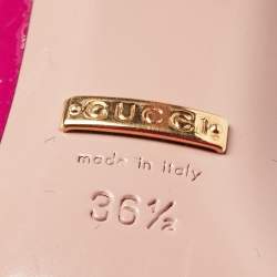 Pre Owned Gucci Fuchsia Patent Leather Horsebit Square Toe Pumps Size 36.5