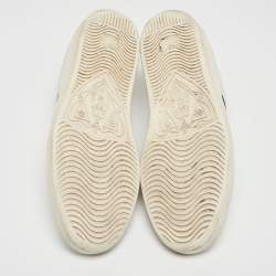 Gucci White Leather Ace Web Low Top Sneakers Size 39
