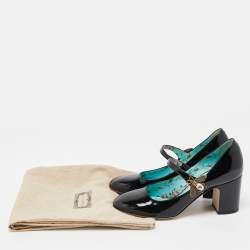 Pre Owned Gucci Black Patent Leather Lois Bee Mary Jane Pumps Size 37