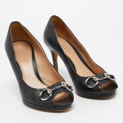 Gucci Black Leather Hollywood Pumps Size 39