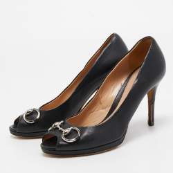 Gucci Black Leather Hollywood Pumps Size 39