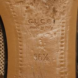 Pre Owned Gucci Beige Jumbo GG Canvas Jordaan Loafers Size 36.5