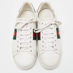 Gucci White Leather Ace Low Top Sneakers Size 38