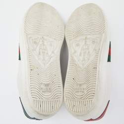 Gucci White Leather Ace Low Top Sneakers Size 38