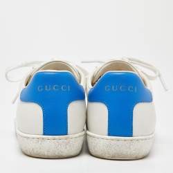 Gucci x Disney White/Blue Leather Huey, Dewey and Louie Ace Sneakers Size 36