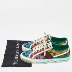 Gucci Multicolor GG Canvas Tennis 1977 Sneakers Size 38