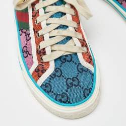 Gucci Multicolor GG Canvas Tennis 1977 Sneakers Size 38