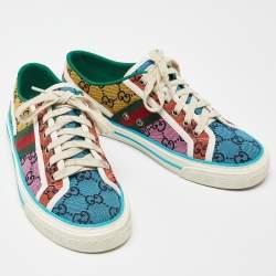 Gucci Multicolor GG Canvas Tennis 1977 Sneakers Size 38