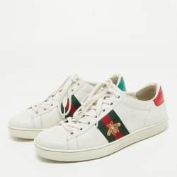 Gucci White Leather Ace Low Top Sneakers Size 37