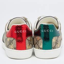 Gucci Brown Monogram Canvas Ace Low Top Sneakers Size 41
