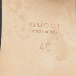 Gucci Black Leather Horsebit Ankle Strap Sandals Size 40