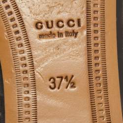 Gucci Pink/Red GG Canvas Jordaan Horsebit Loafers Size 37.5