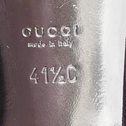 Pre Owned Gucci Purple Satin Crystal Embellished Interlocking G Thong Sandals Size 41.5