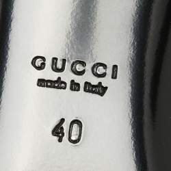 Pre Owned Gucci Black Leather Knee Length Boots Size 40