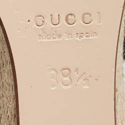 Gucci Black Suede Horsebit Wedge Espadrille Platform Sandals Size 38.5