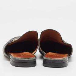Gucci Black Leather Princetown Mules Size 38.5 a