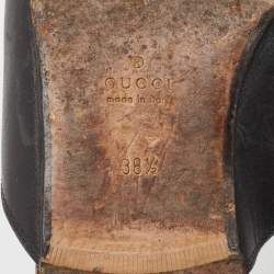 Gucci Black Leather Princetown Mules Size 38.5 a