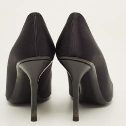 Gucci Black Satin Hollywood Peep Toe Pumps Size 36