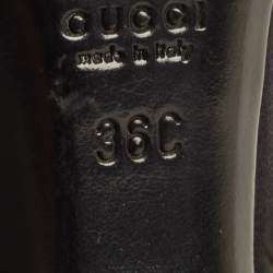 Gucci Black Satin Hollywood Peep Toe Pumps Size 36