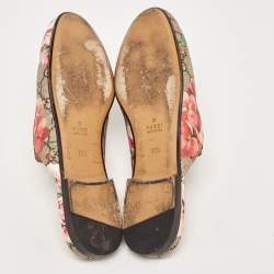 Gucci Multicolor GG Canvas Blooms Printed Princetown Mules Size 38.5