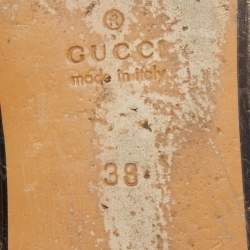 Pre Owned Gucci Multicolor Lurex Fabric Princetown  Mules Size 38 