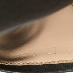 Pre Owned Gucci Tricolor Leather and Fabric Web Bow Pool Slides Size 37