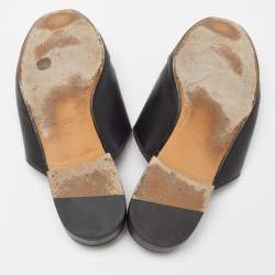 Gucci Black Leather Princetown Mules Size 40 