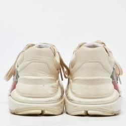 Gucci Cream Leather Rhyton Sneakers Size 37