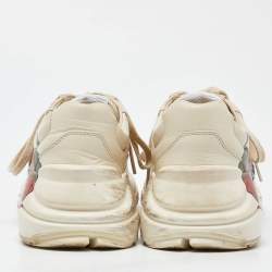 Gucci Cream Leather Rhyton Sneakers Size 37