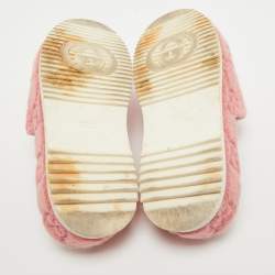 Gucci Pink Fabric GG Platform Slides Size 38