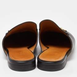 Gucci Black Leather Princetown  Mules Size 39 