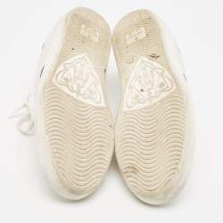 Gucci White Leather Embroidered Bee Ace Sneakers Size 36