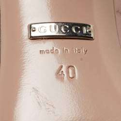 Pre Owned Gucci Pink Guccissima Leather Horsebit Peep Toe Pumps Size 40