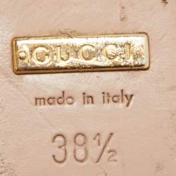 Pre Owned Gucci Black Patent Leather Horsebit Ballet Flats Size 38.5