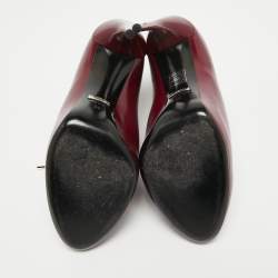 Pre Owned Gucci Plum Patent Leather Kim Booties Size 39