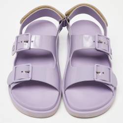 Gucci Purple Jelly Slingback  Buckle Sandals Size 40
