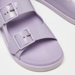 Gucci Purple Jelly Slingback  Buckle Sandals Size 40