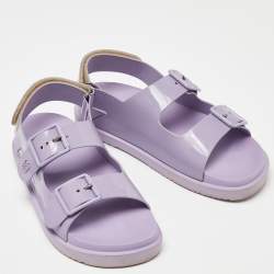 Gucci Purple Jelly Slingback  Buckle Sandals Size 40